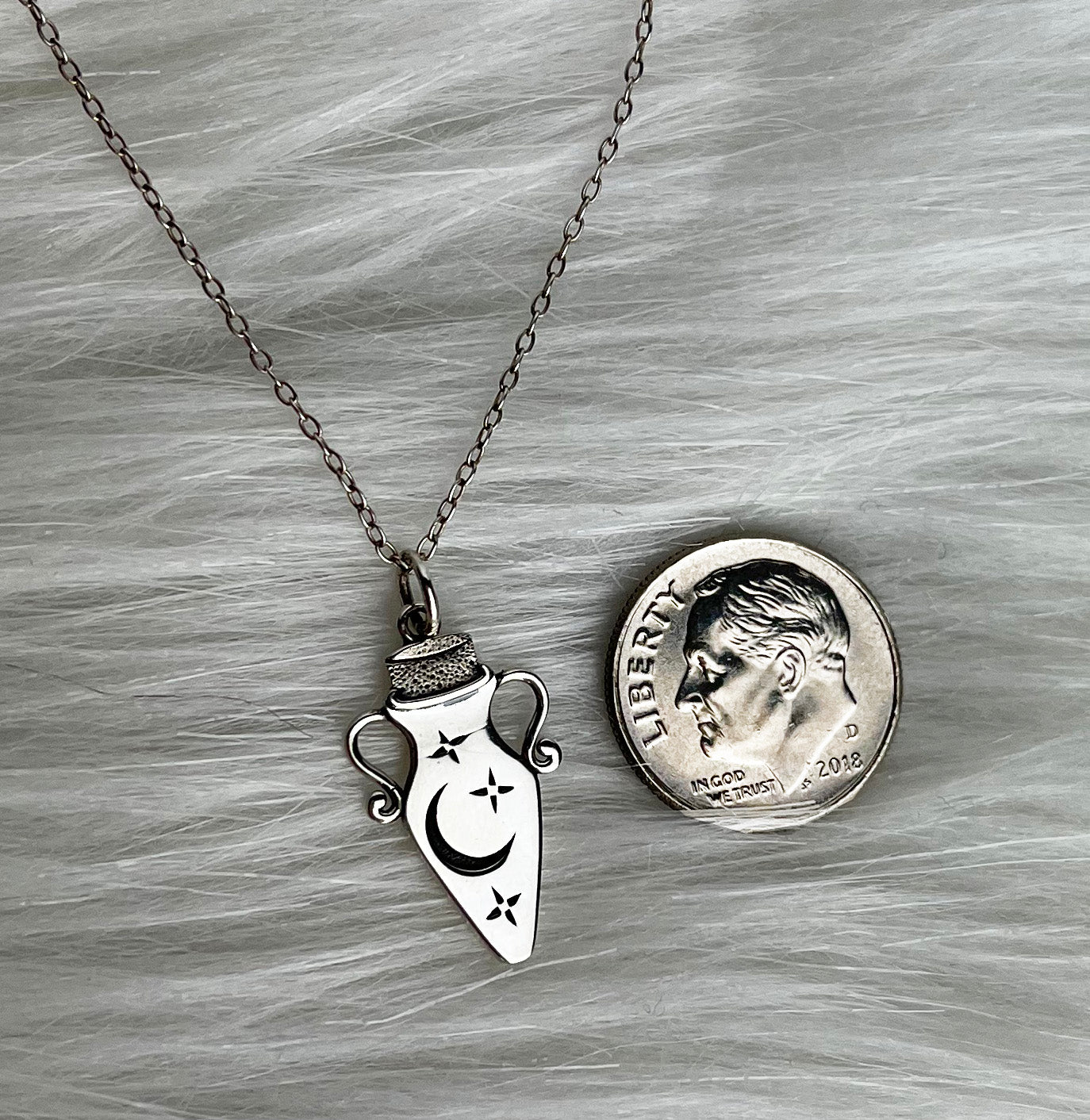 Be A Witch Sterling Silver Potion Necklace