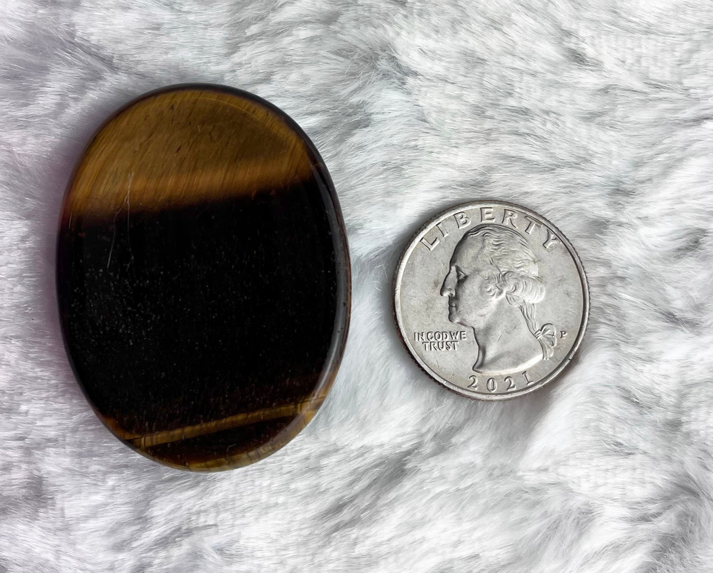 Tigers Eye Crystal Worry Stone Protection and Empowerment