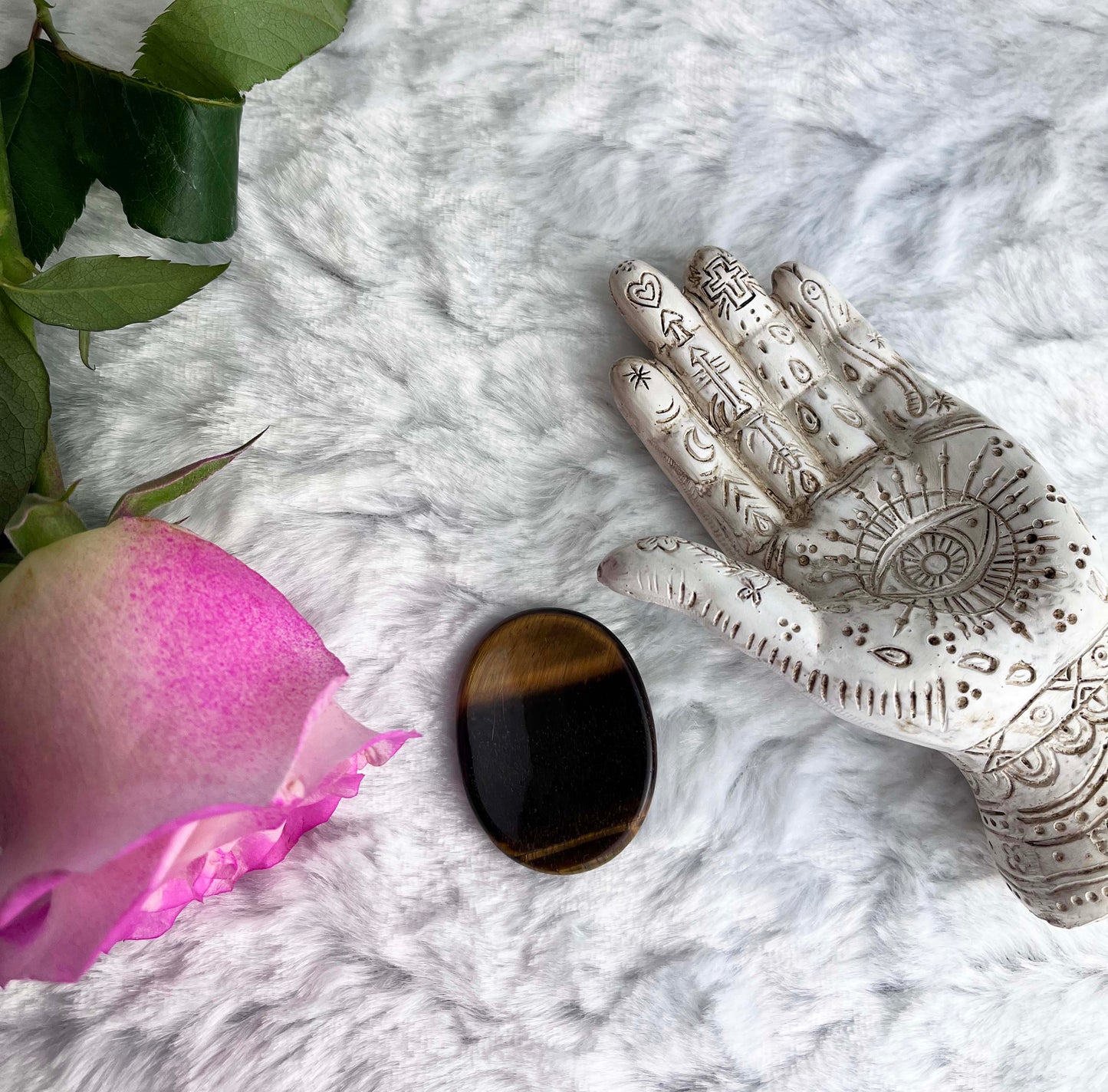 Tigers Eye Crystal Worry Stone Protection and Empowerment